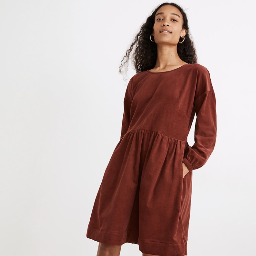 Corduroy Relaxed Mini Dress